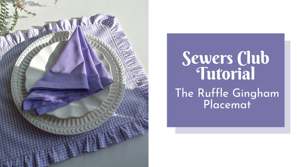 Ruffle Gingham Placemat - FREE Pattern