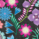 Blooming Denim - Black Multi Blooms