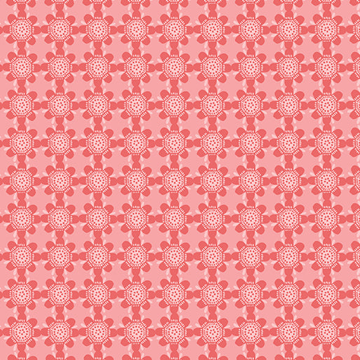 Blooming Denim - Coral Shadow Geo