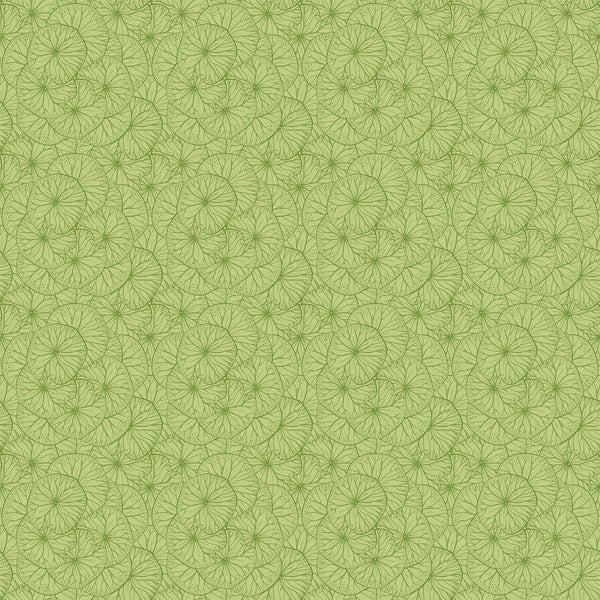 Water Lilies - Light Green Lily Pad Toile
