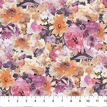 Vivian - Charcoal Multi Small Floral