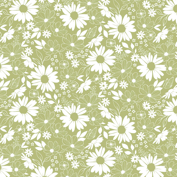 Juliette - Green Floral Toile