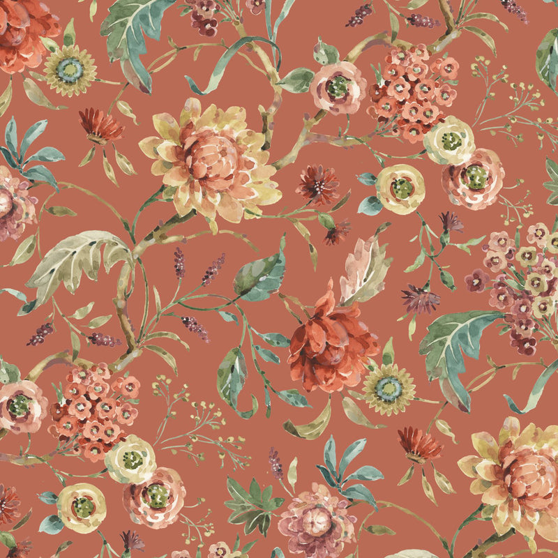 Season's Study - Terracotta Medium Floral