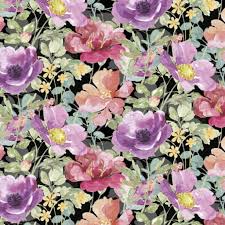Meadow Melody - Black Blossoms All Over