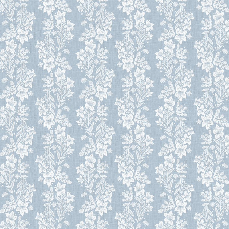 Folktale - Blue Stripe Floral