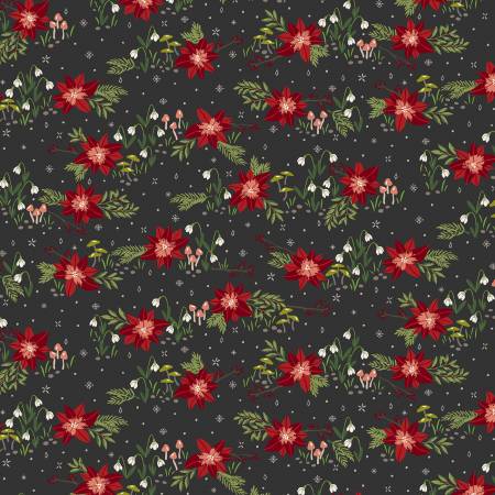 Yuletide Forest - Charcoal Floral