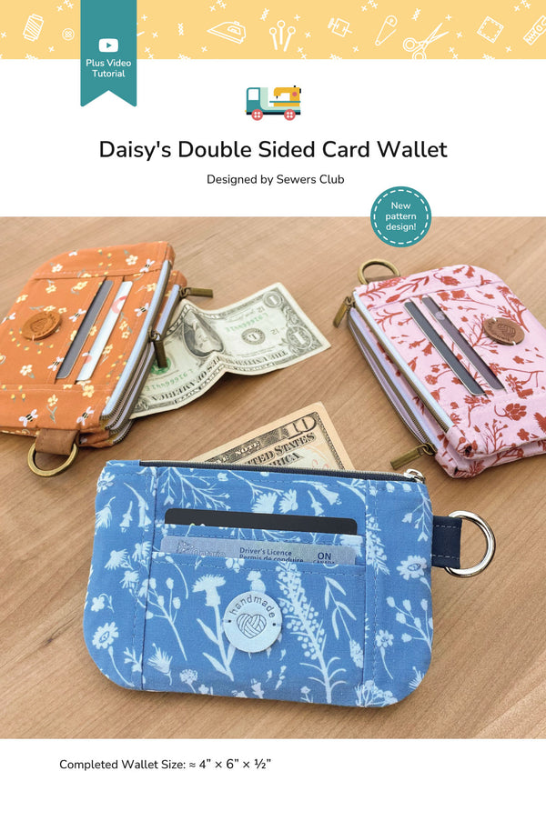 Daisy's Double Sided Card Wallet Pattern