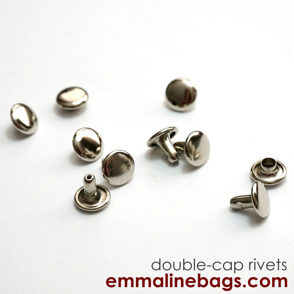 Emmaline Double Cap Rivets Nickel - 50 Pack