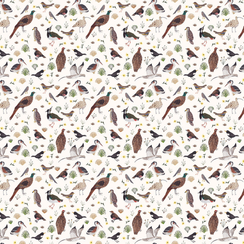 Nature Trail - Cream Birds