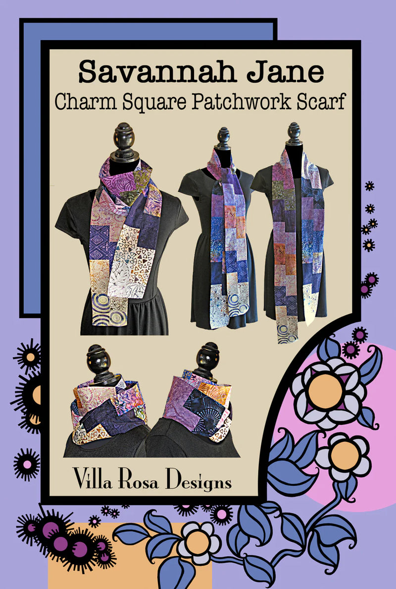 Savannah Jane Charm Square Patchwork Scarf