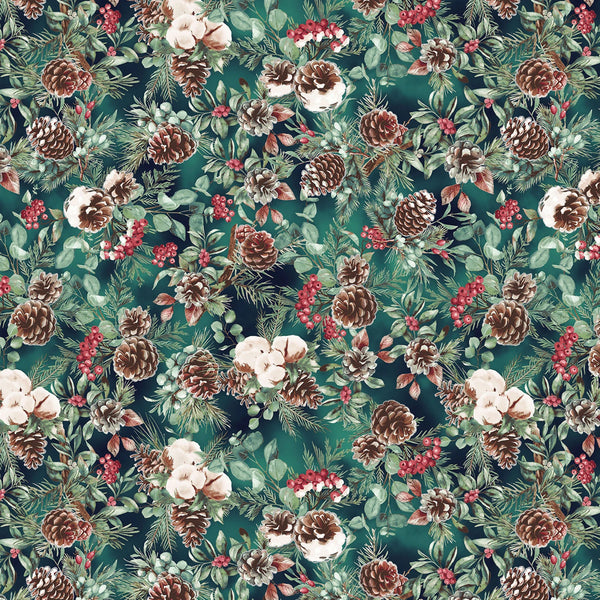 Cotton & Pine - Emerald/Silver Cotton & Pine