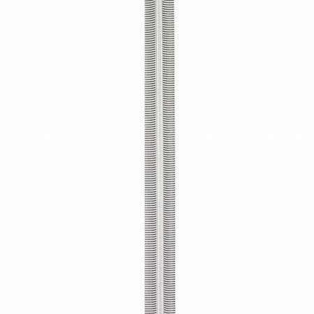White/Black Tape #5 Nylon Nickel Coil Zippers: 3 Yards with 9 Pulls