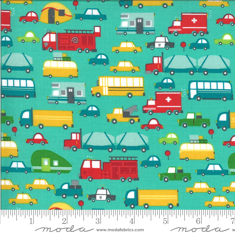 On the Go - Teal Car Stripes