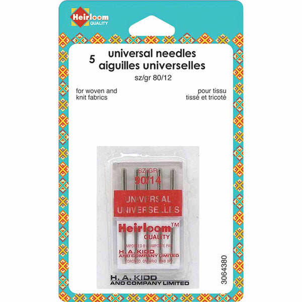 HEIRLOOM Machine Universal Needles - Size 80/12