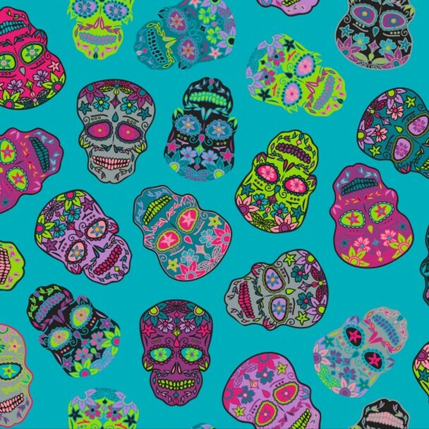 Sugar Skulls - Teal