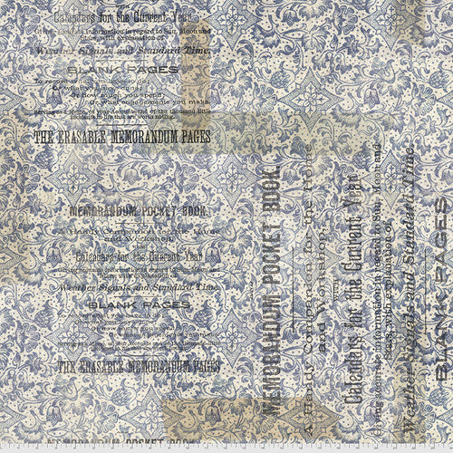 Tim Holtz Memorandum Wide Back 108" - Blue